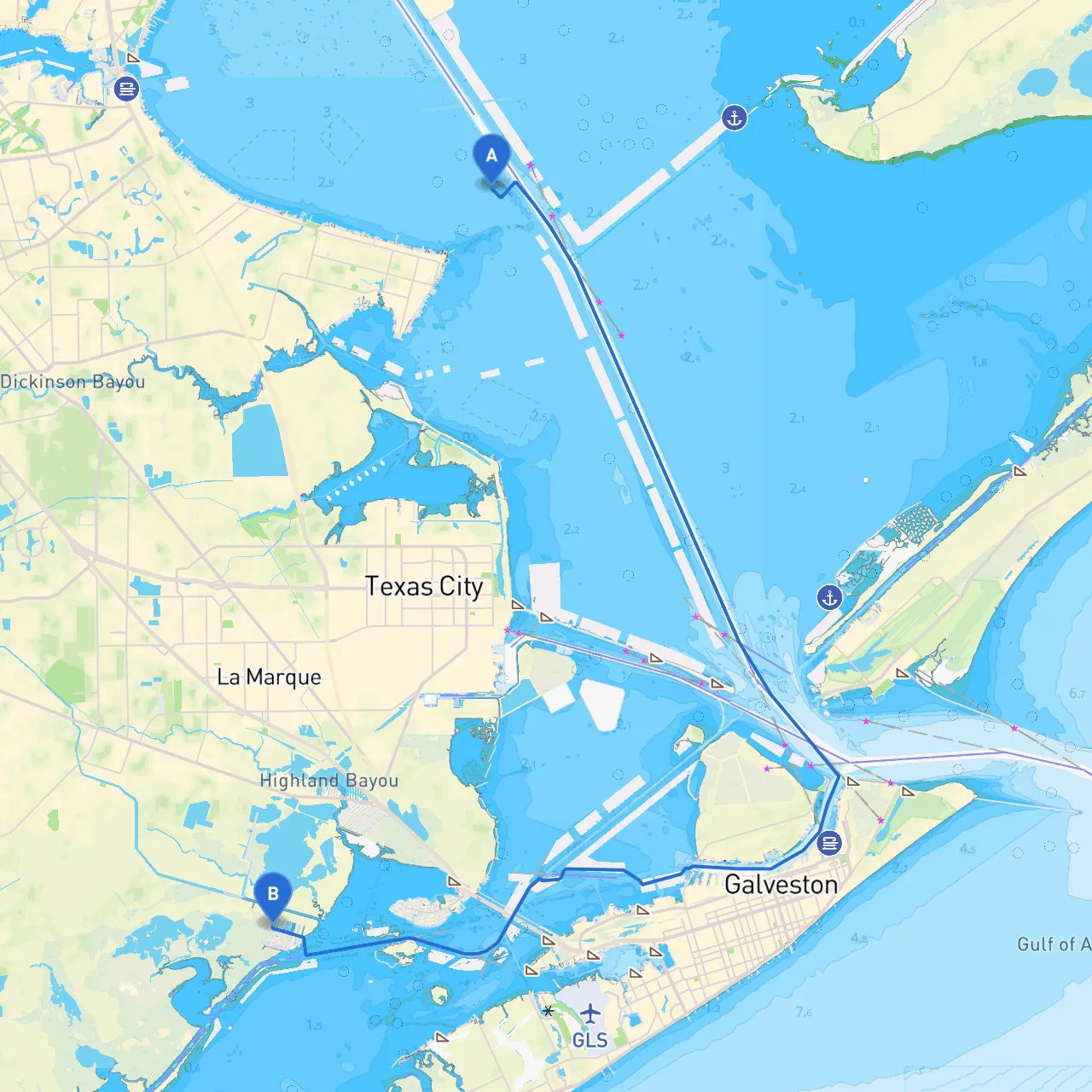 Texas City to Hitchcock