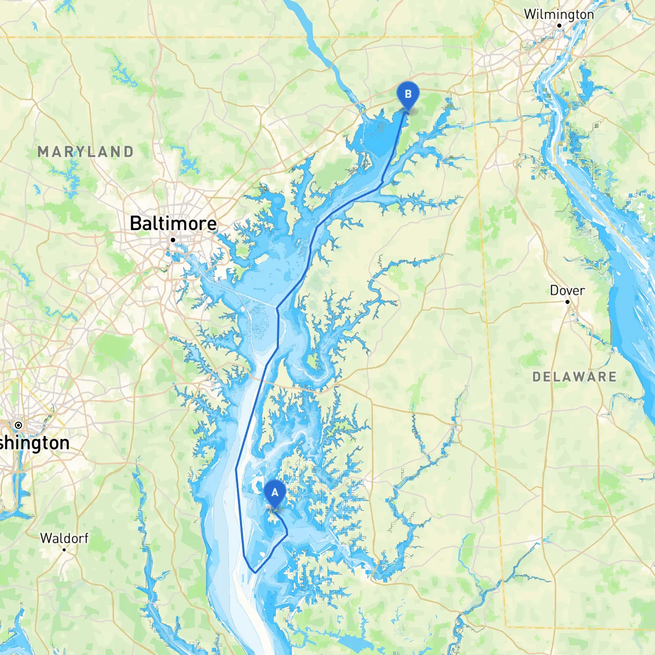 Tilghman Island to North East
