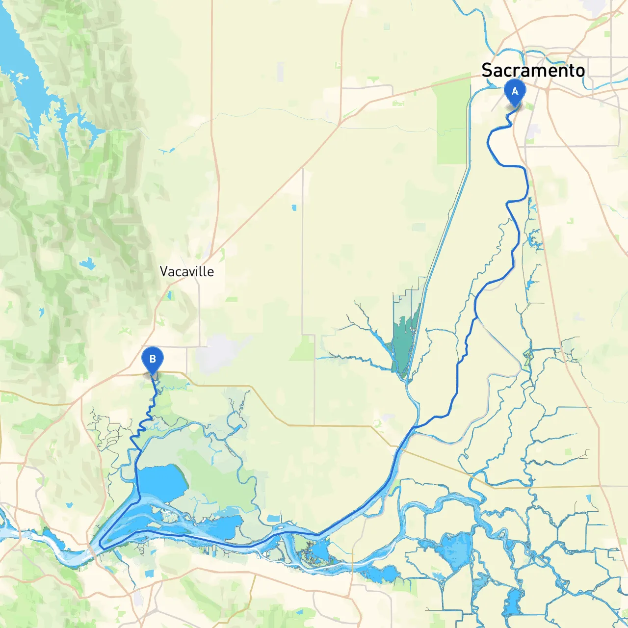 West Sacramento to Suisun City