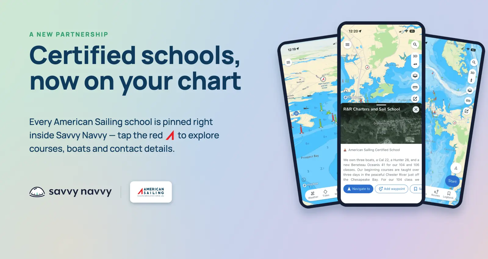 American Sailing and Savvy Navvy partnership brings digital navigation into sailing and powerboat education 