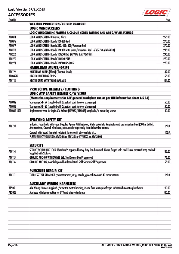 Page 16 Accessories