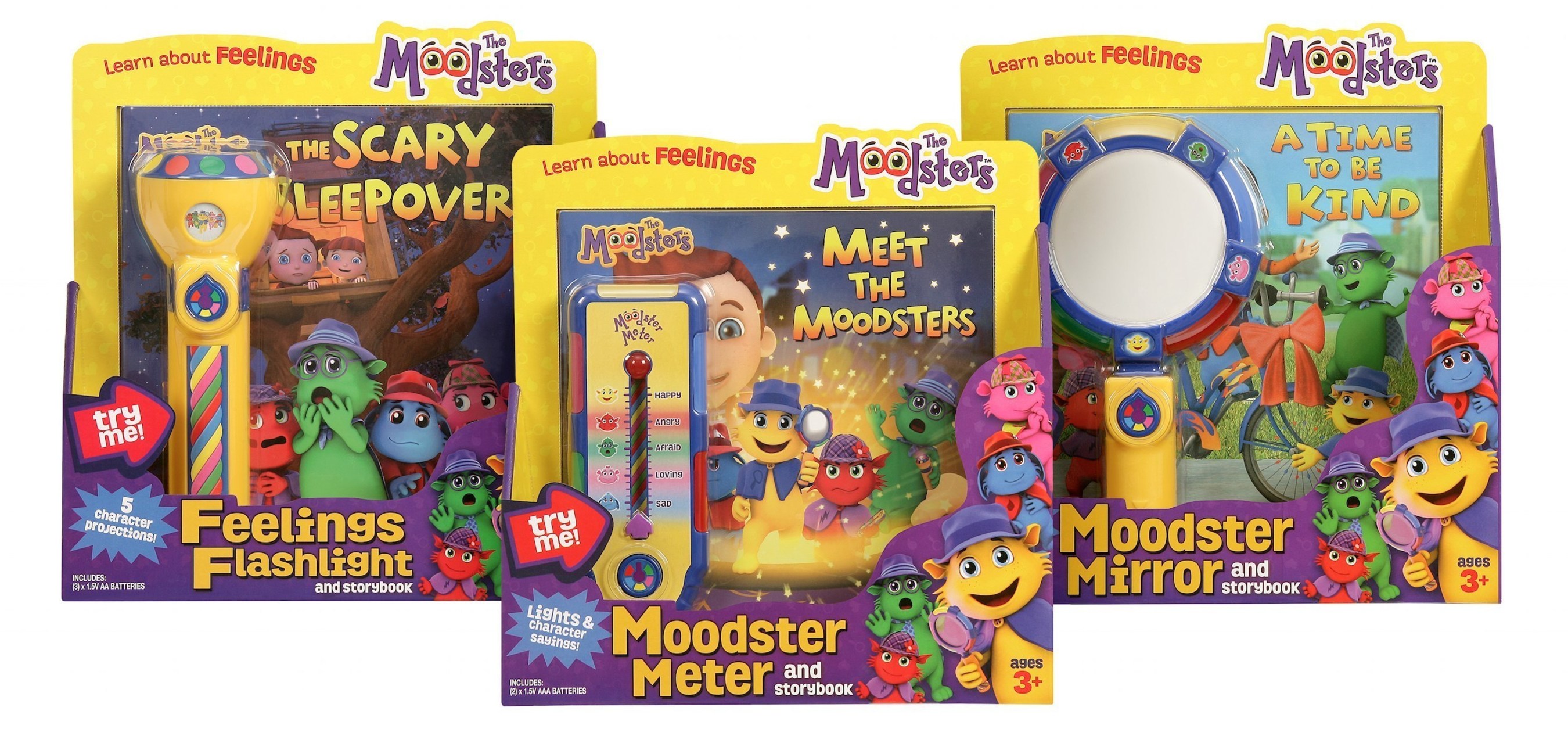 The Moodsters workbooks and toys.