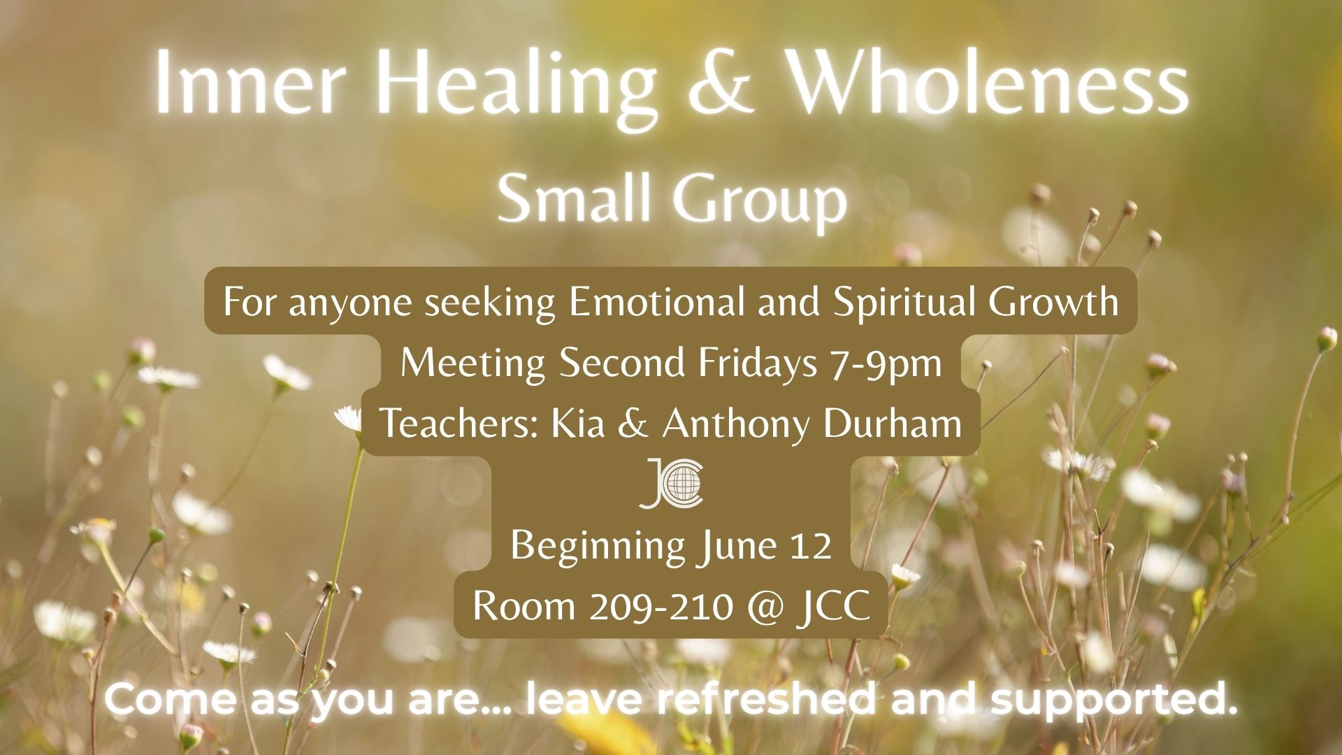 Inner Healing & Wholeness Small Group