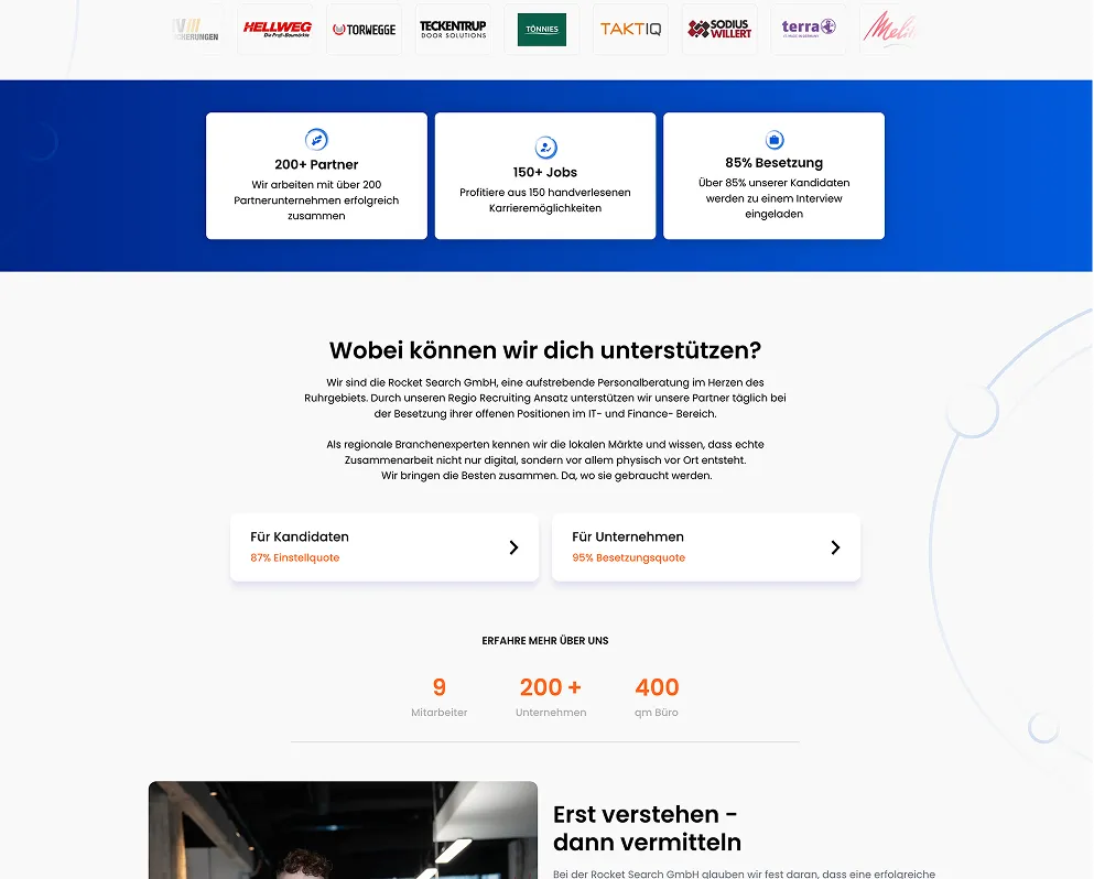 Rocket Search Webflow Webdesign