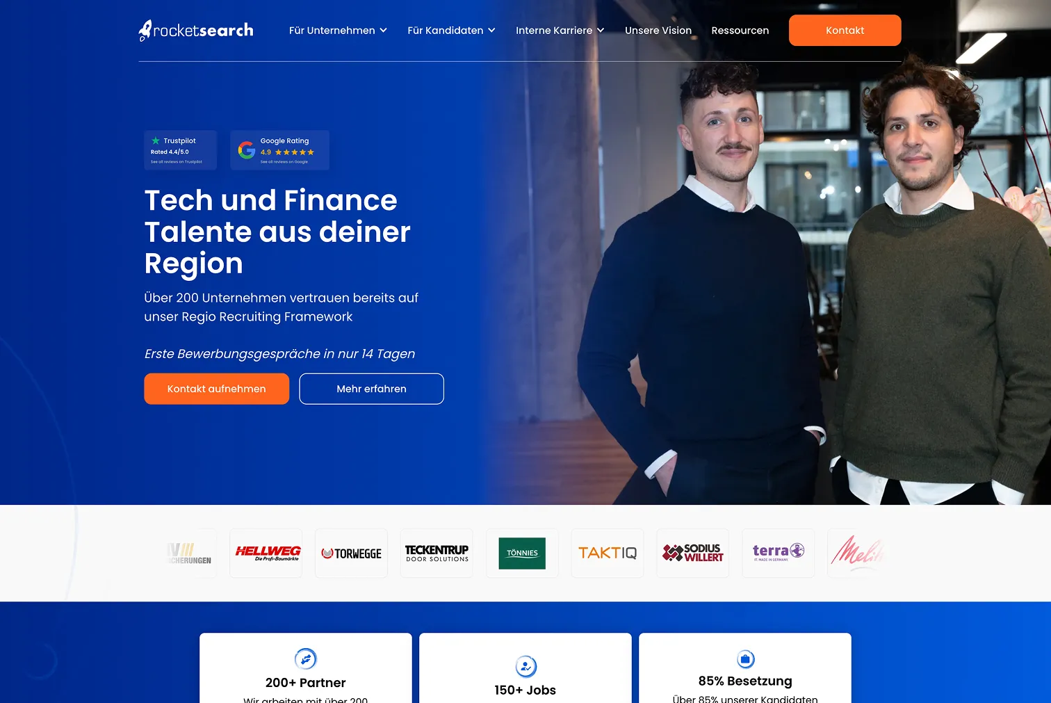 Webdesign Rocket Search Hero