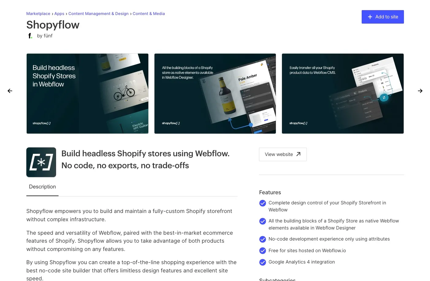 Shopyflow Webflow App