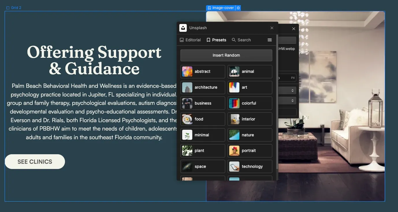 Unsplash Webflow App