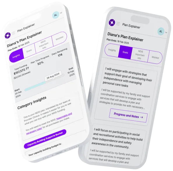 Two iphone screens showing the same user's experience and the same user's.