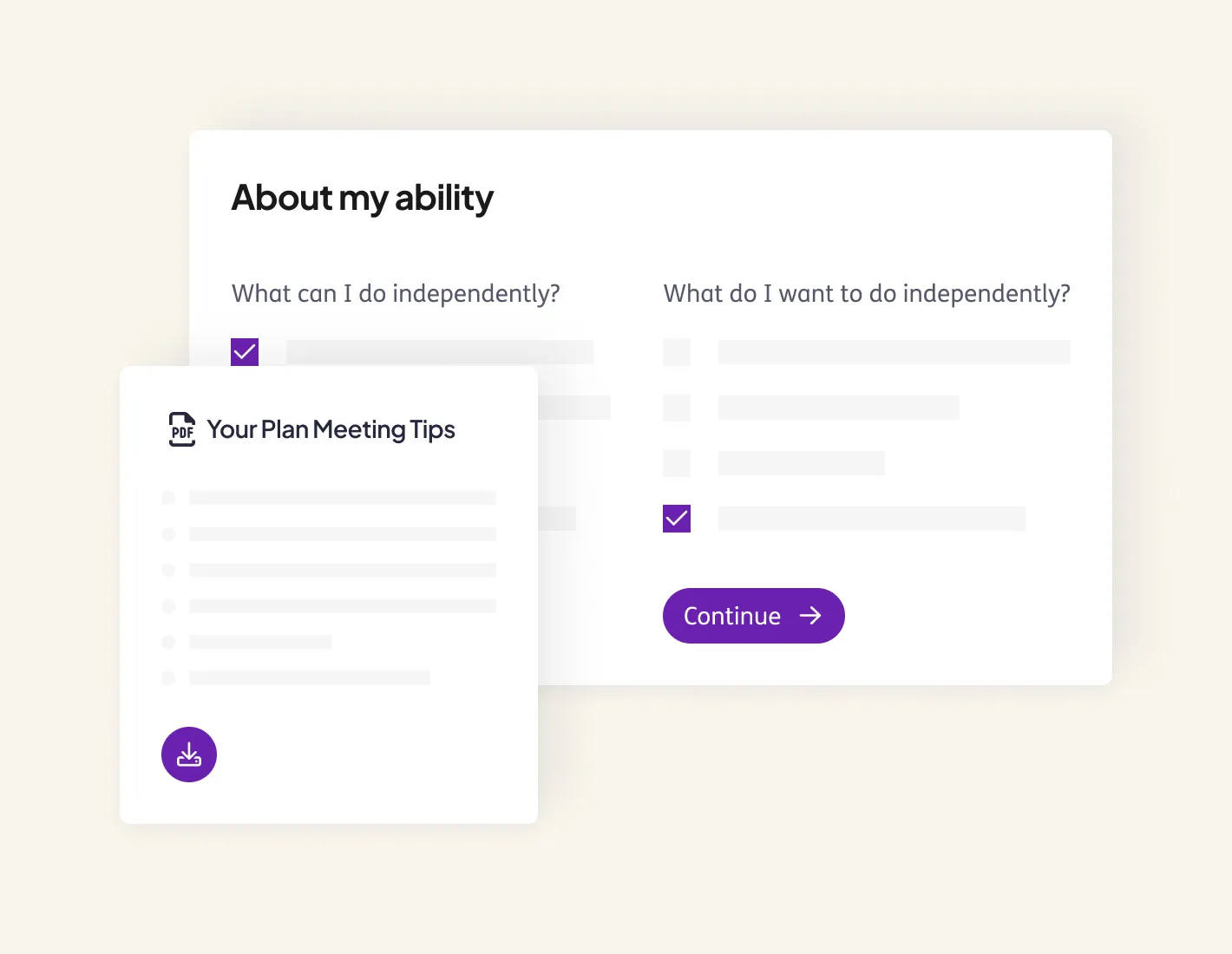 A screenshot of a web page with the text about my ability.