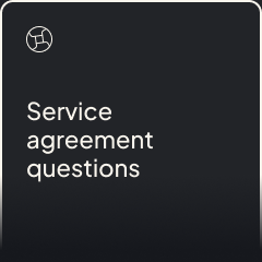 Service agreement questions