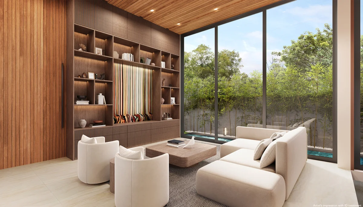 Living space connected to greenery