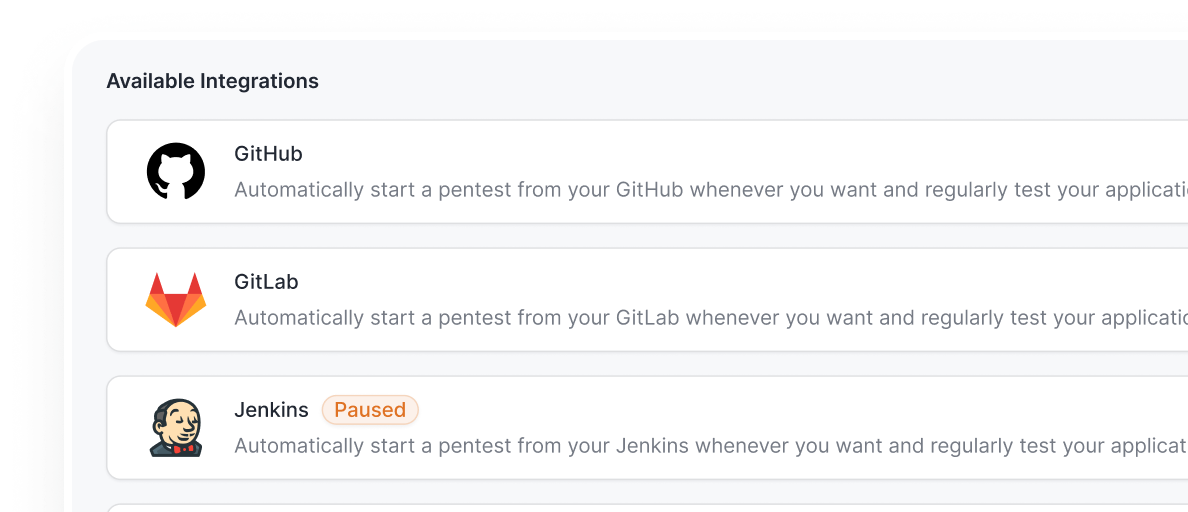 Astra Pentest Compliance dashboard