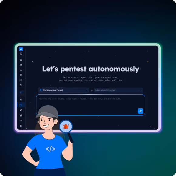  Autonomous pentesting platform dashboard showing validated findings