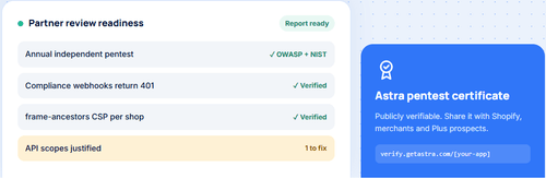 Astra's Web App Pentest Platform