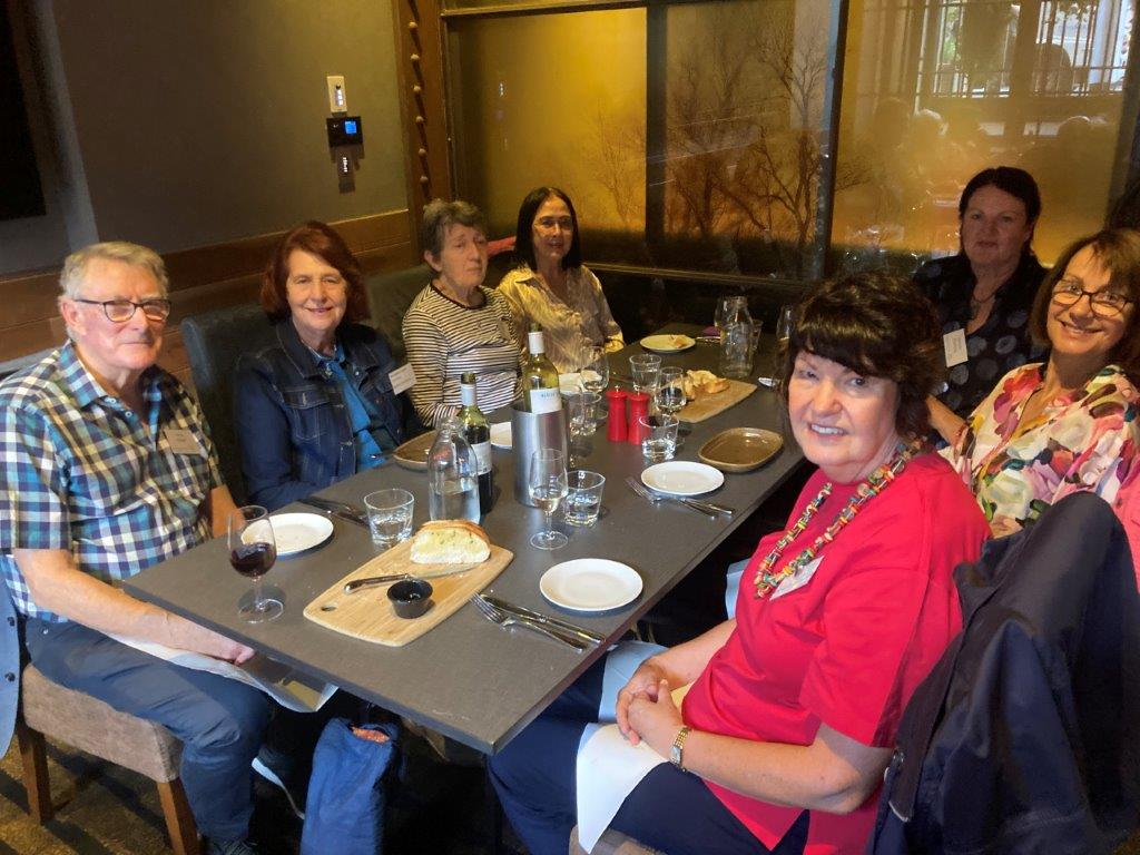 Two ANZ Retired Officers Club Victoria Members smiling at camera