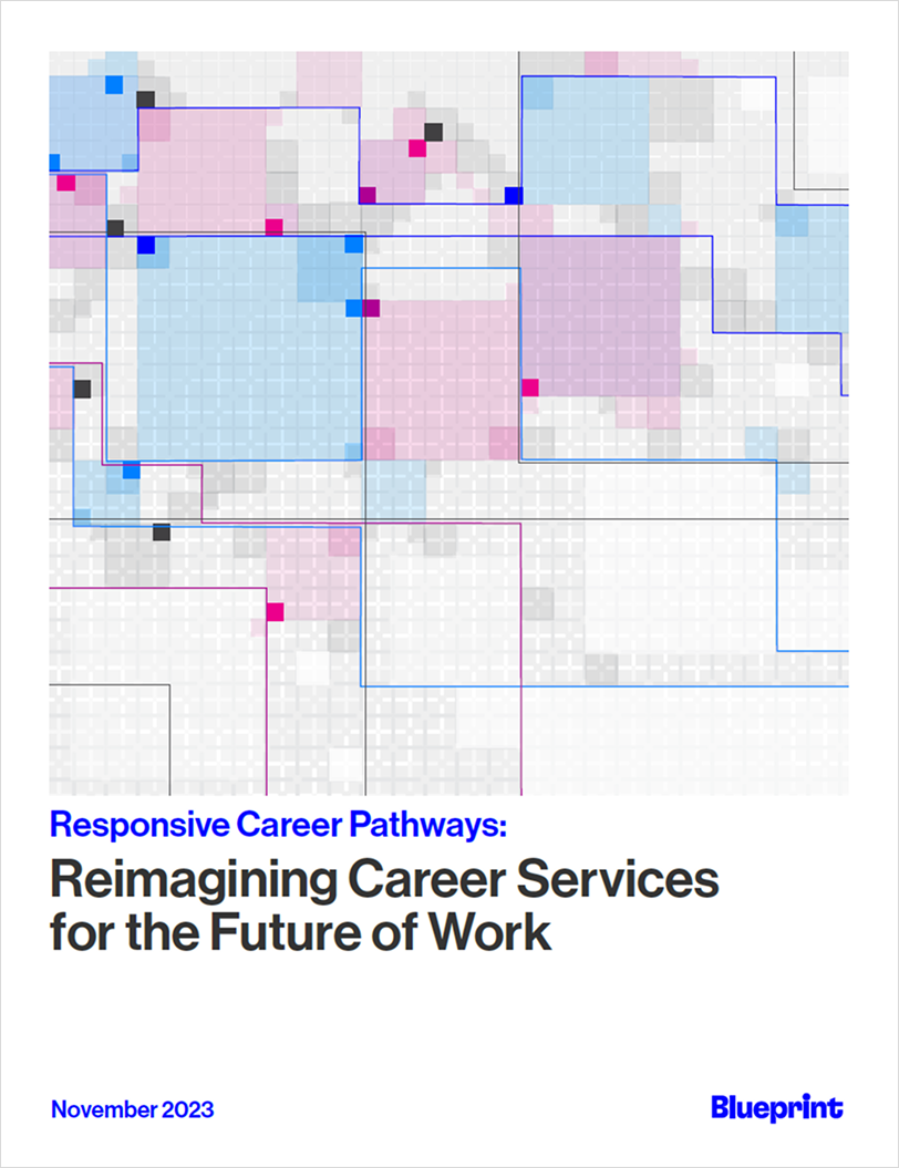 decorative image with report title: Research Brief: Guiding Careers for the Future