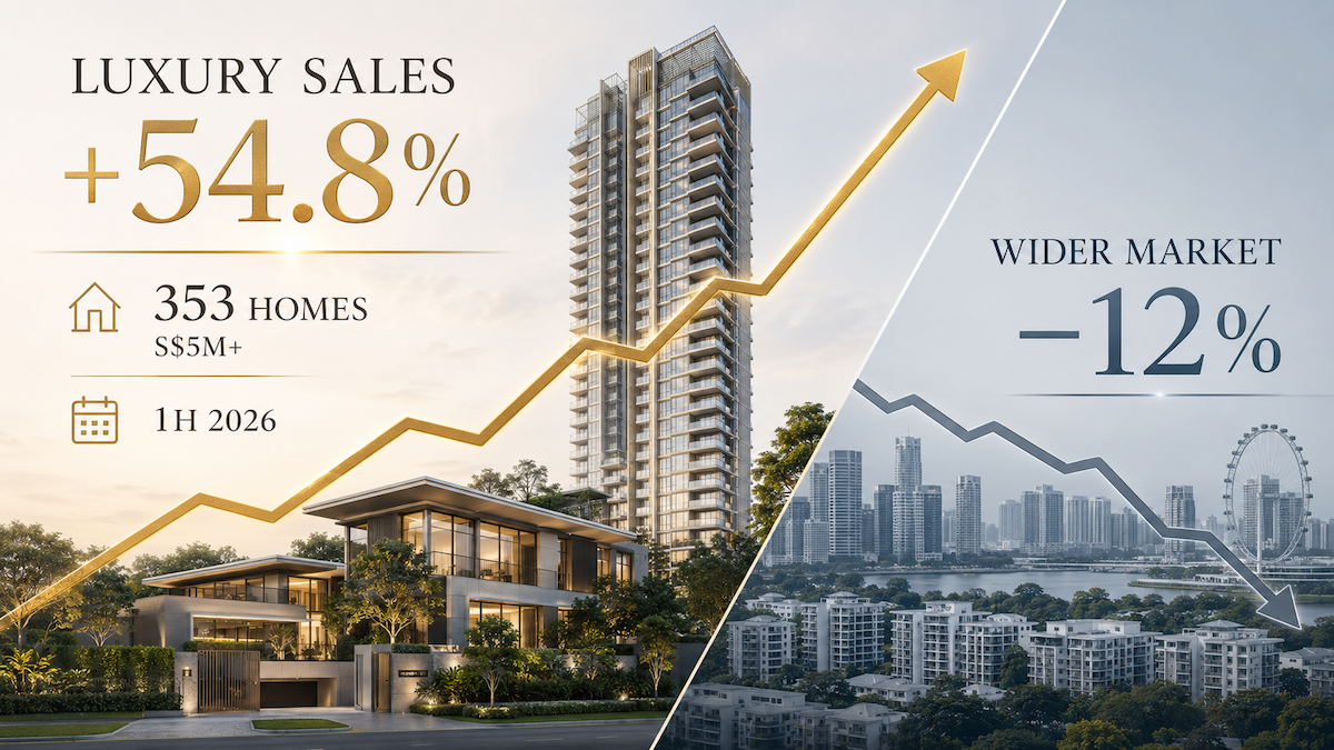 Singapore Luxury Home Sales Rise Despite Cooling Market