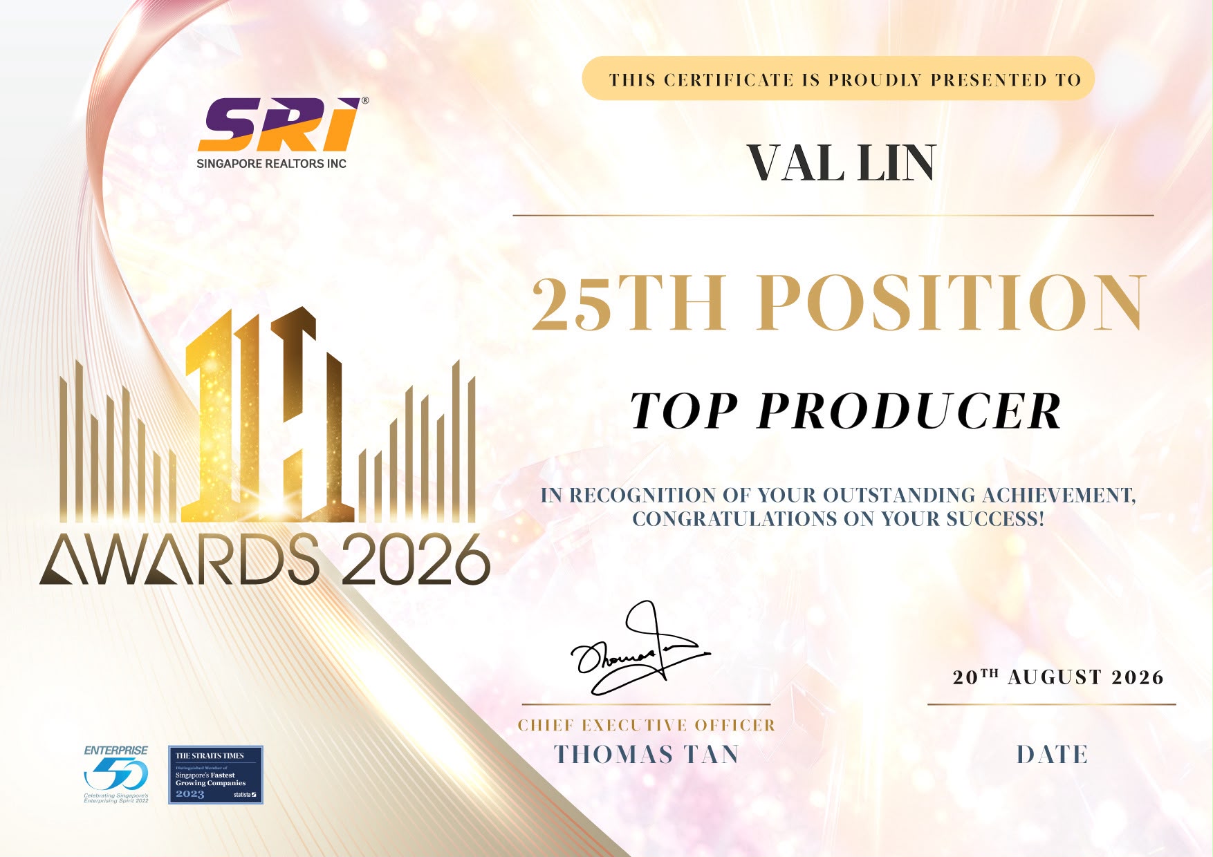 Val Lin 1H 2026 Top Producer