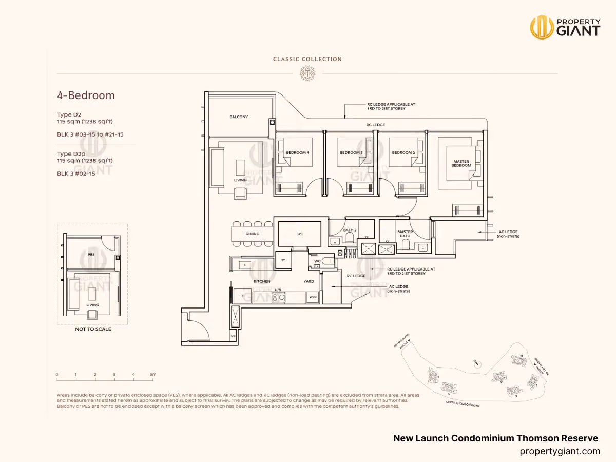 thomson reserve new launch condominium 4 bedroom floorplans type D2