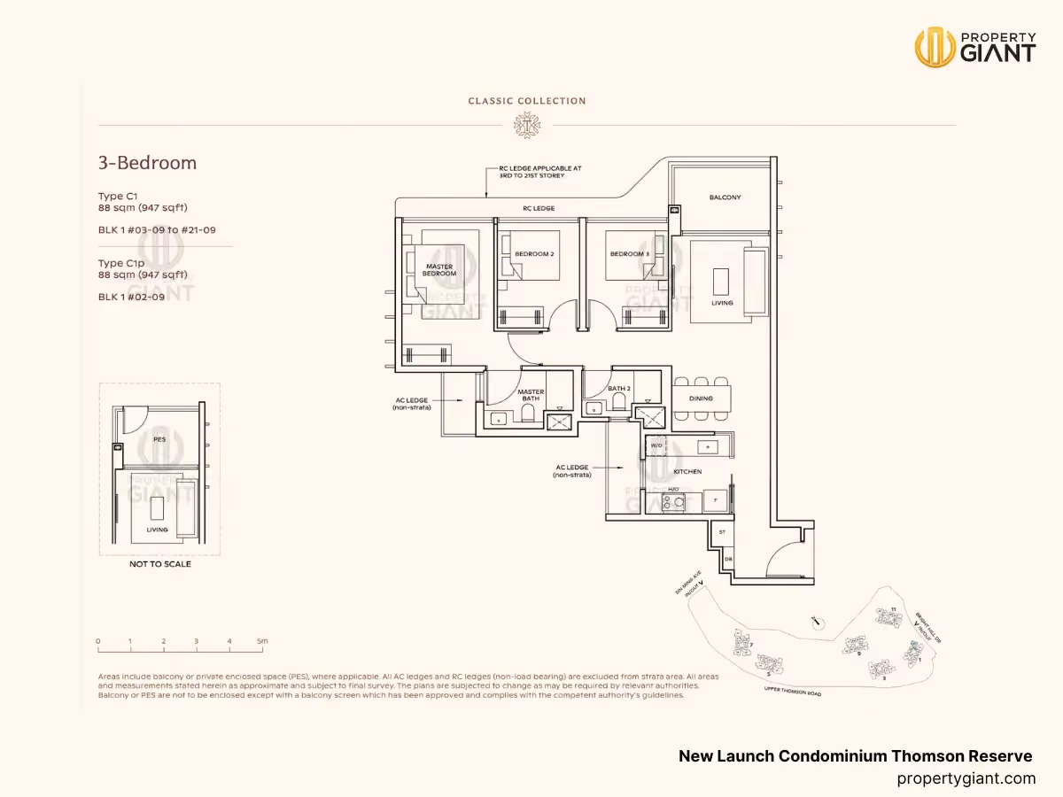 thomson reserve new launch condominium 3 bedroom floorplans type C1