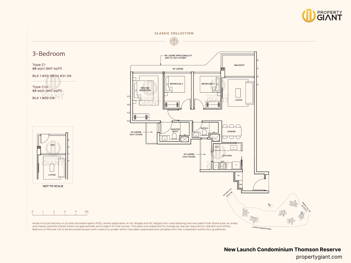thomson reserve new launch condominium 3 bedroom floorplans type C1