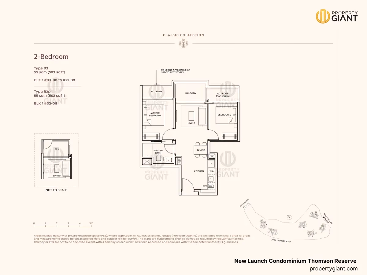 thomson reserve new launch condominium 2 bedroom floorplans type B2
