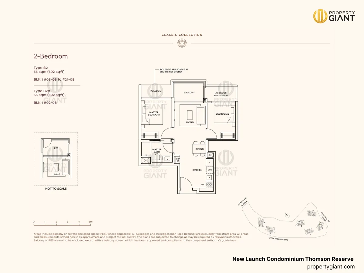 thomson reserve new launch condominium 2 bedroom floorplans type B2