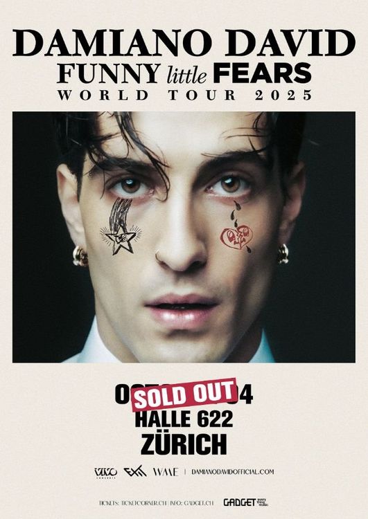 Vinci 2x2 biglietti per la prima tournée mondiale da solista di Damiano David