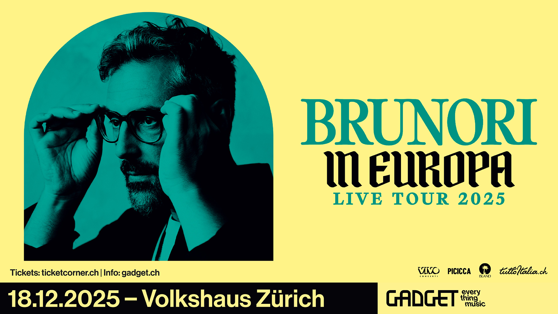 Brunori Sas 18.12.2025 Zurigo Volkshaus Tuttoitalia media partner