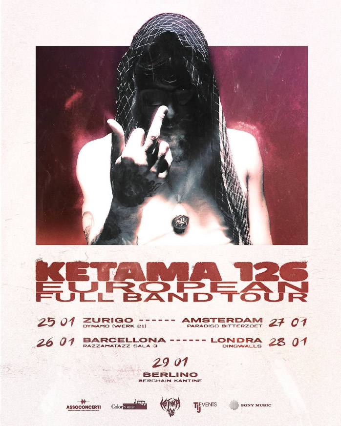 Ketama126 in concerto a Zurigo il 25 gennaio 2026
