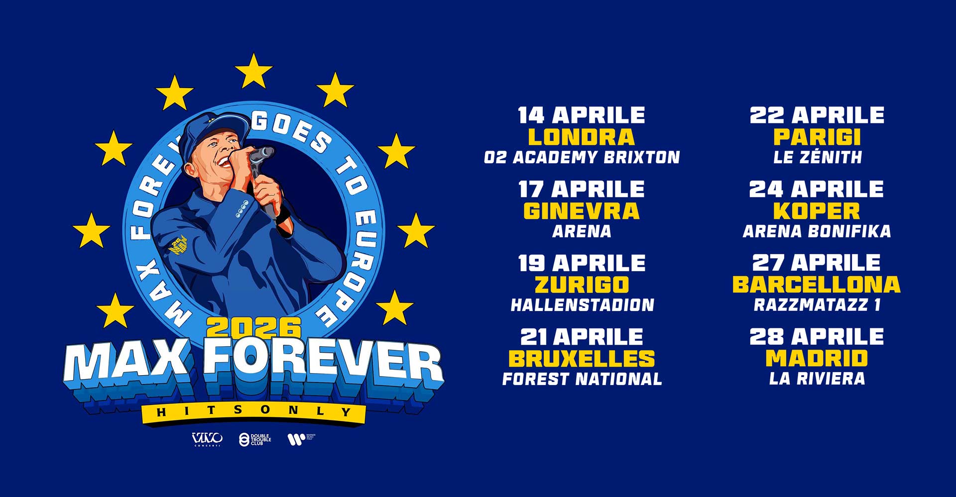 Max Pezzali per la prima volta in concerto a Ginevra e Zurigo