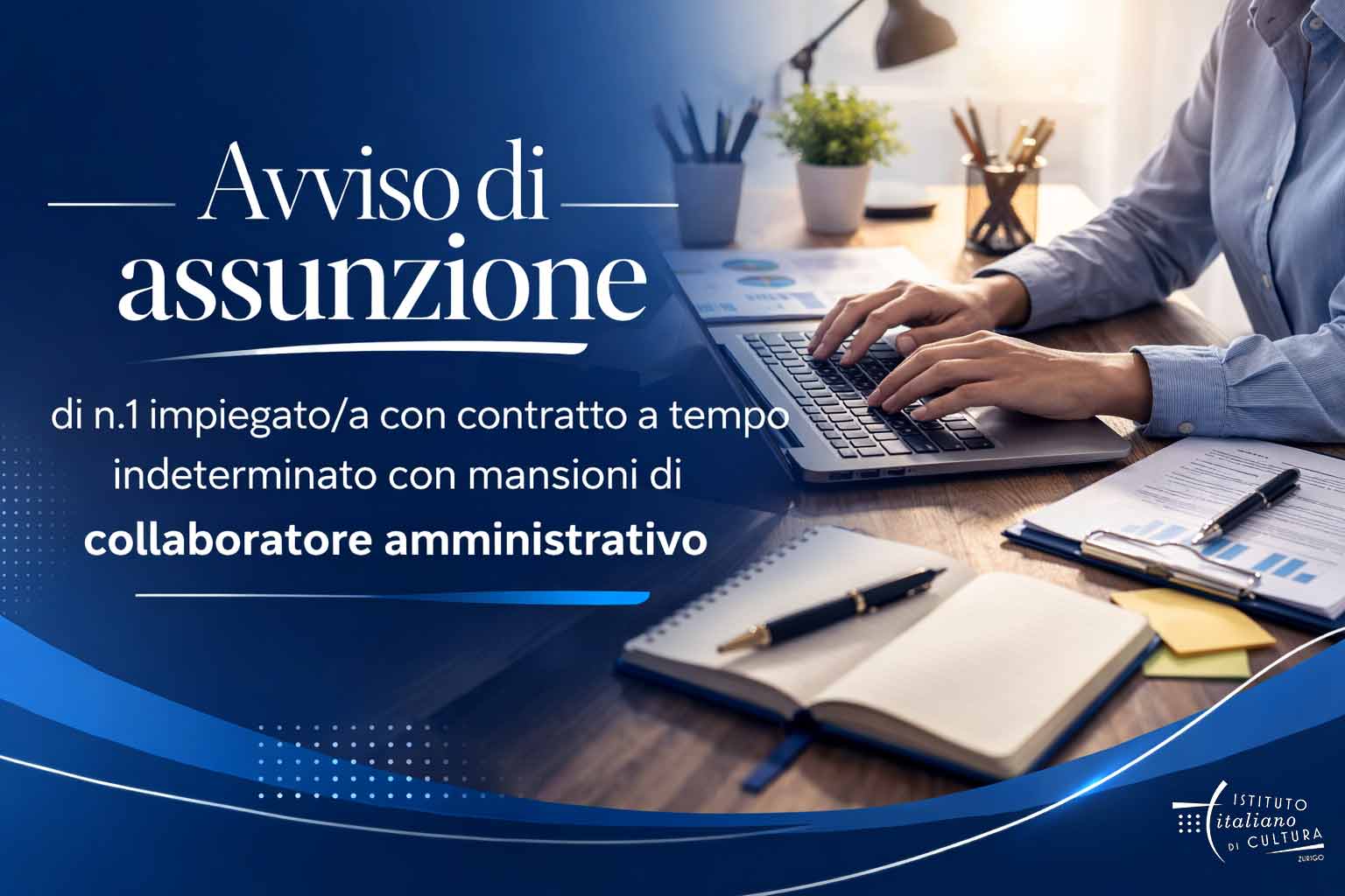 Avviso di assunzione per collaboratore amministrativo: opportunità a tempo indeterminato nel settore contabilità e cultura