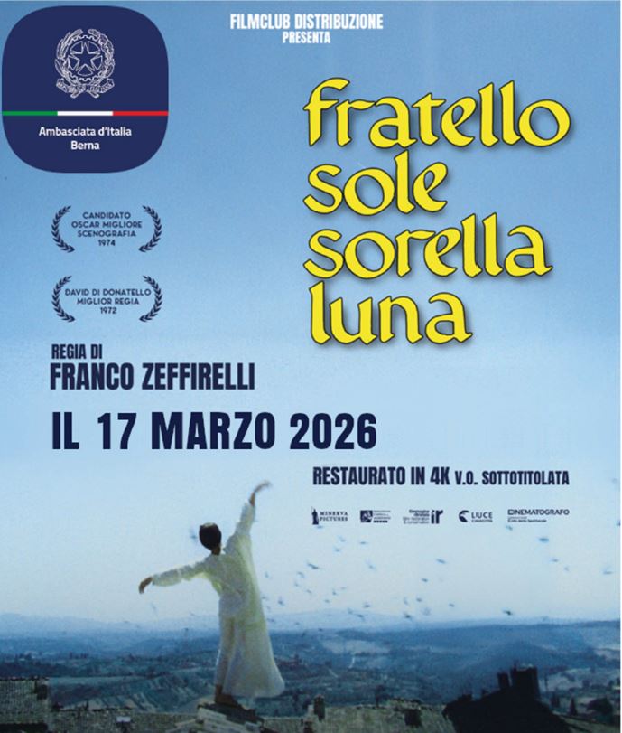 “Fratello sole, sorella luna” torna al cinema in Svizzera per celebrare l’Unità d’Italia