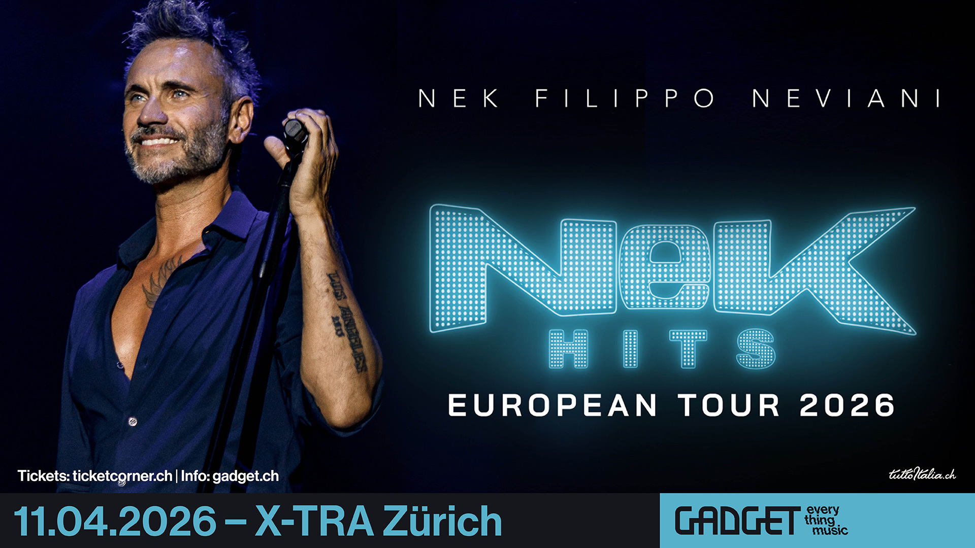 Nek “Il palco è casa mia, vi accolgo ad entrare nel mio mondo!”