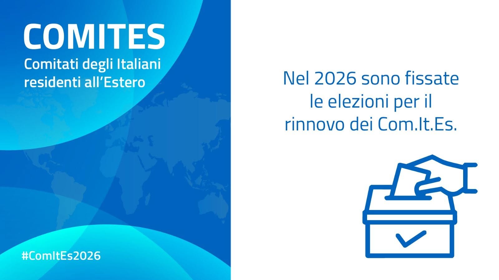 Elezioni Comites 2026: si vota il 4 dicembre, ma bisogna iscriversi entro il 4 novembre