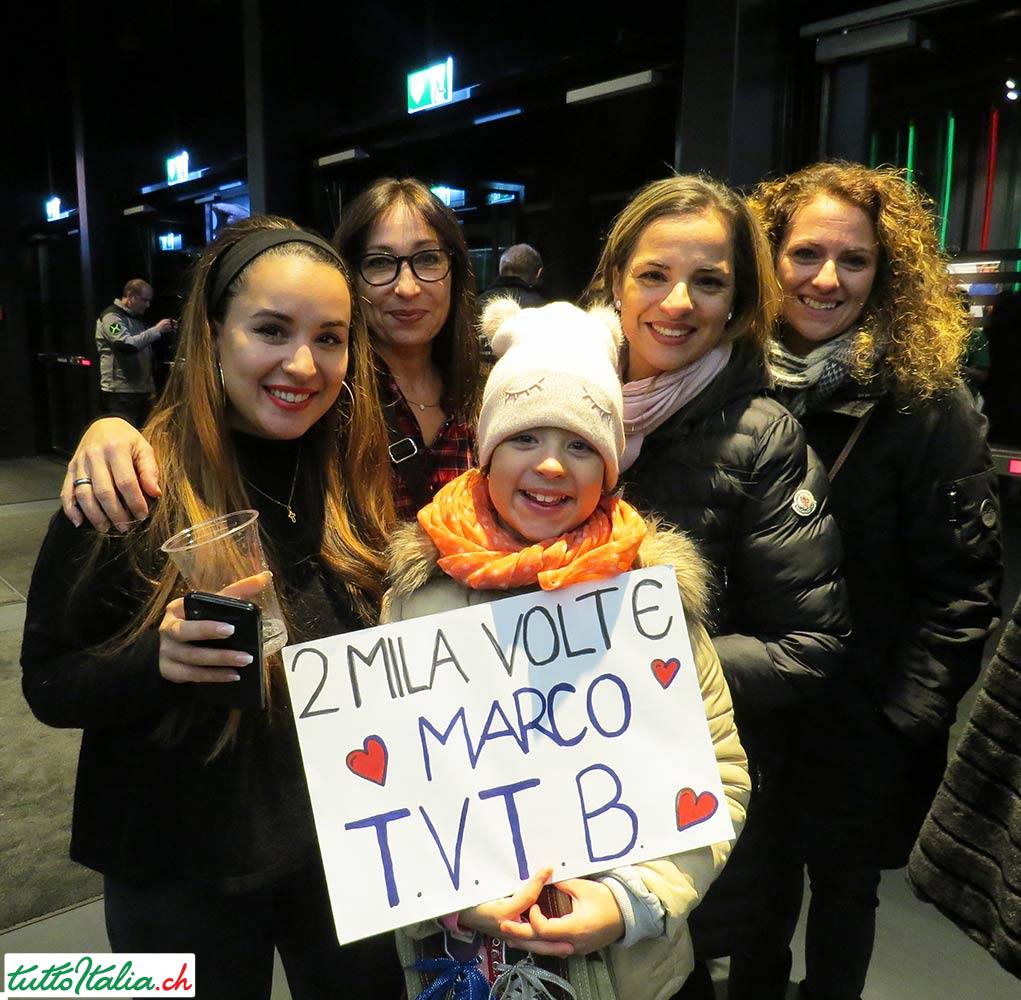 Il pubblico di Marco Mengoni alla Samsung Hall di Zurigo, 13 dicembre 2019
