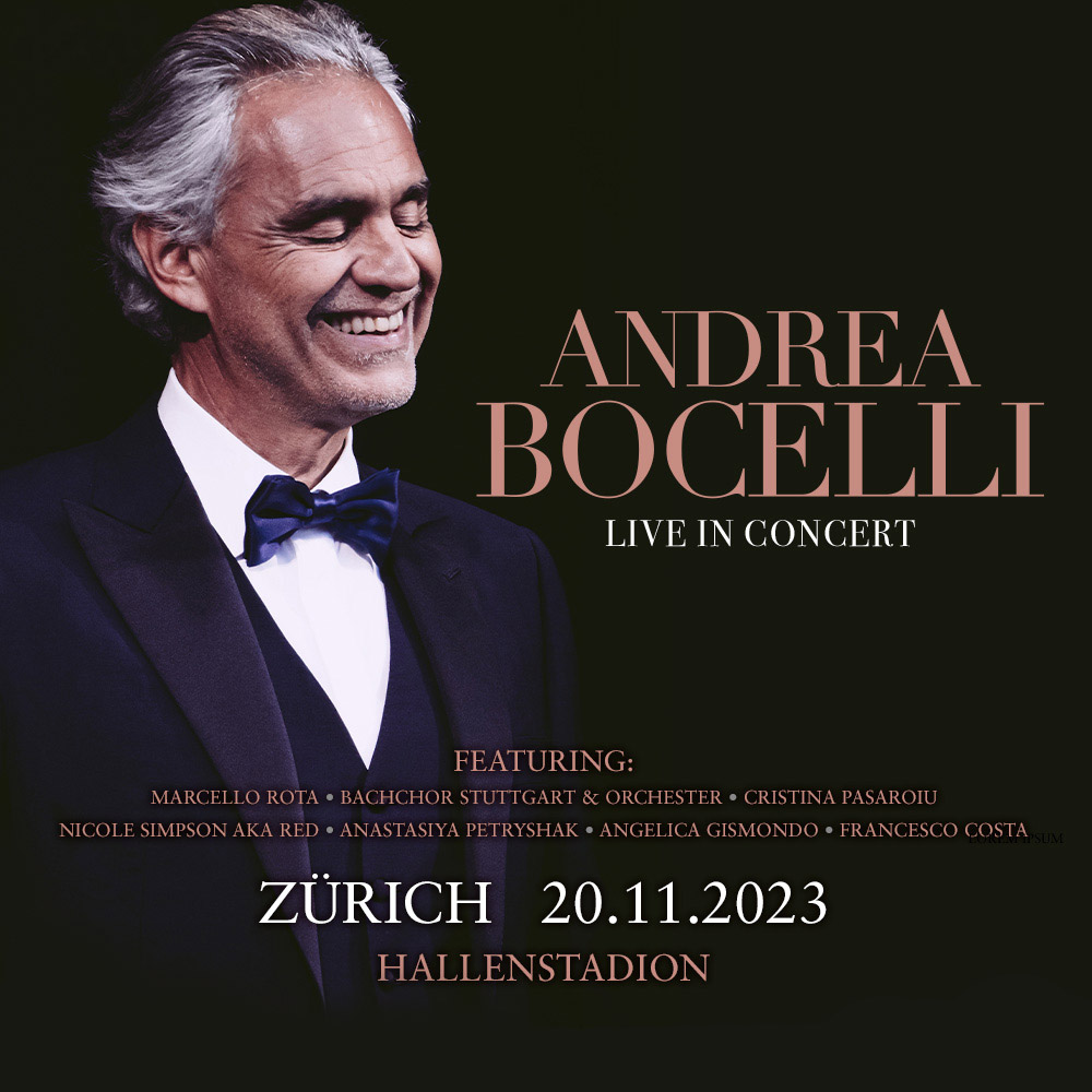 Bocelli's great return to Switzerland. Win the last tickets with Tuttoitalia