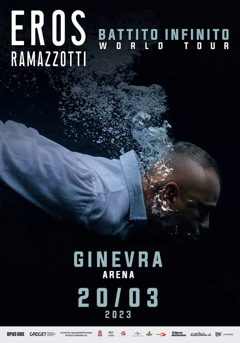 Eros Ramazzotti Ginevra 20 marzo 2023 Arena Tuttoitalia Media Partner
