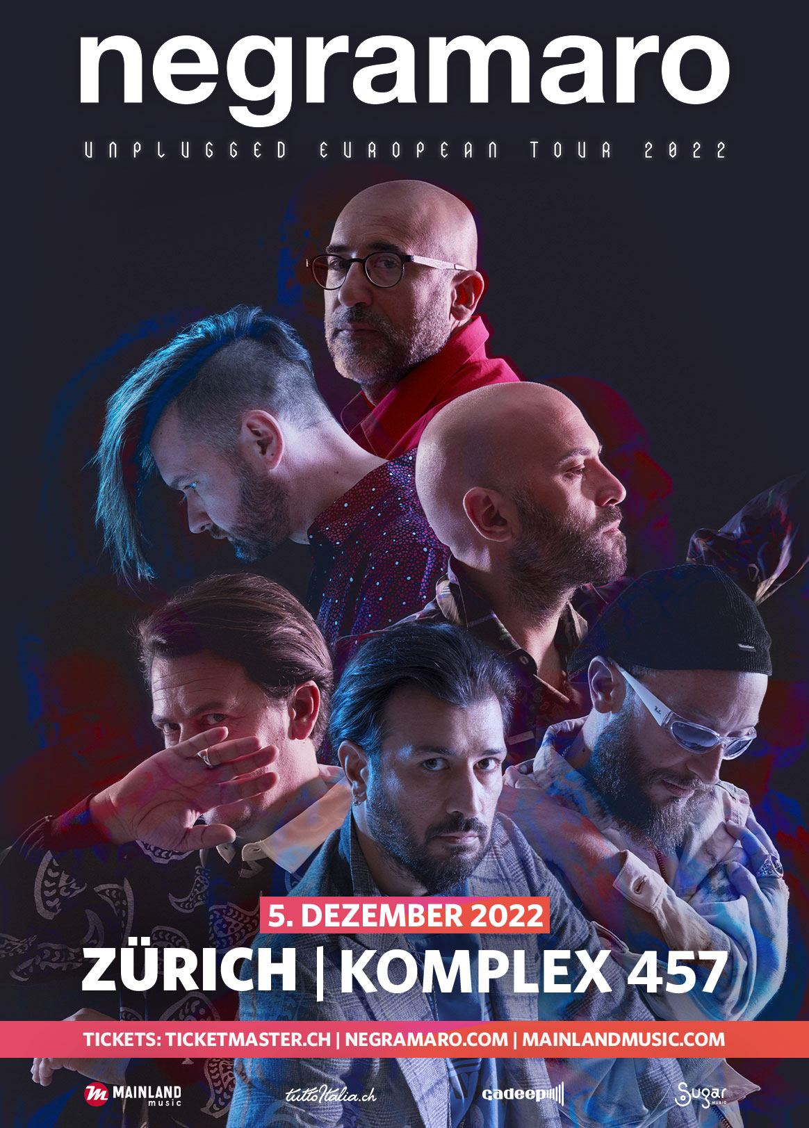 Negramaro concerto Zurigo Komplex 457 5 dicembre 2022 Tuttoitalia Media Partner
