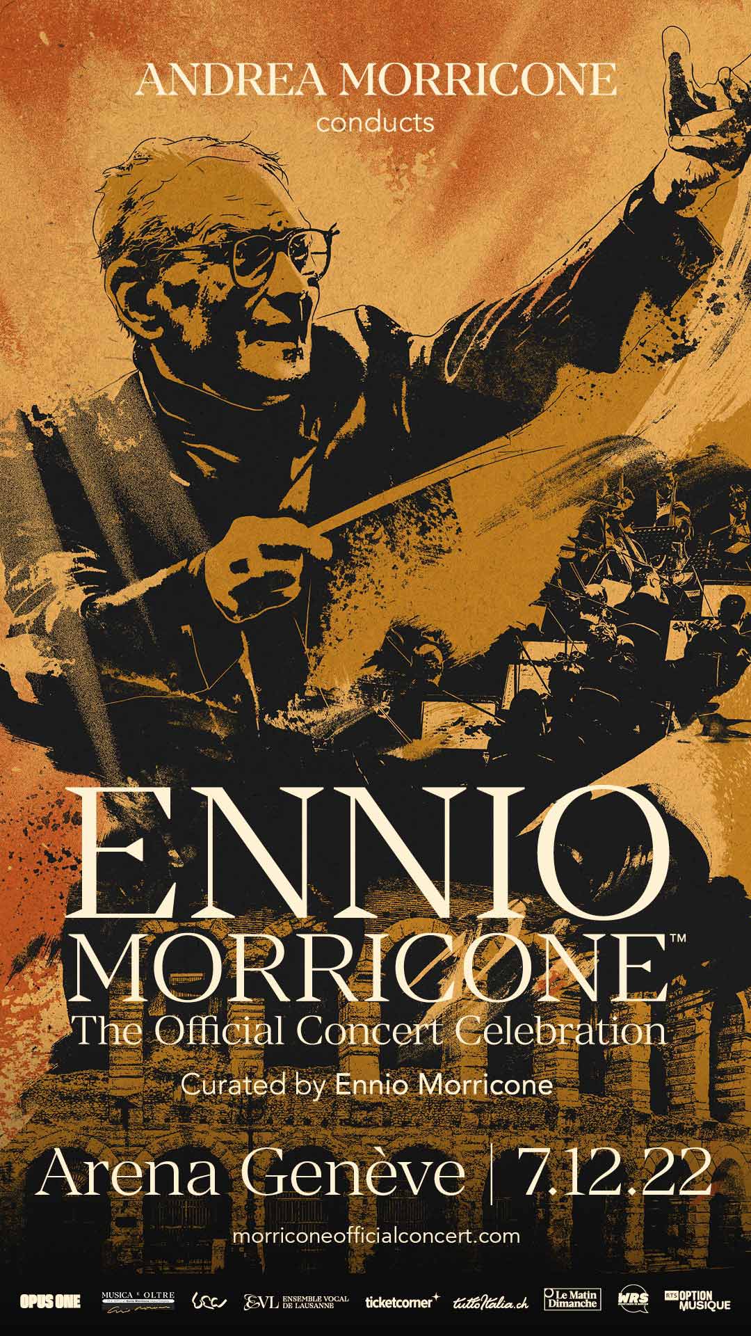 Ennio Morricone – The Official Concert Celebration 7 dicembre Arena Ginevra Tuttoitalia Media Partner