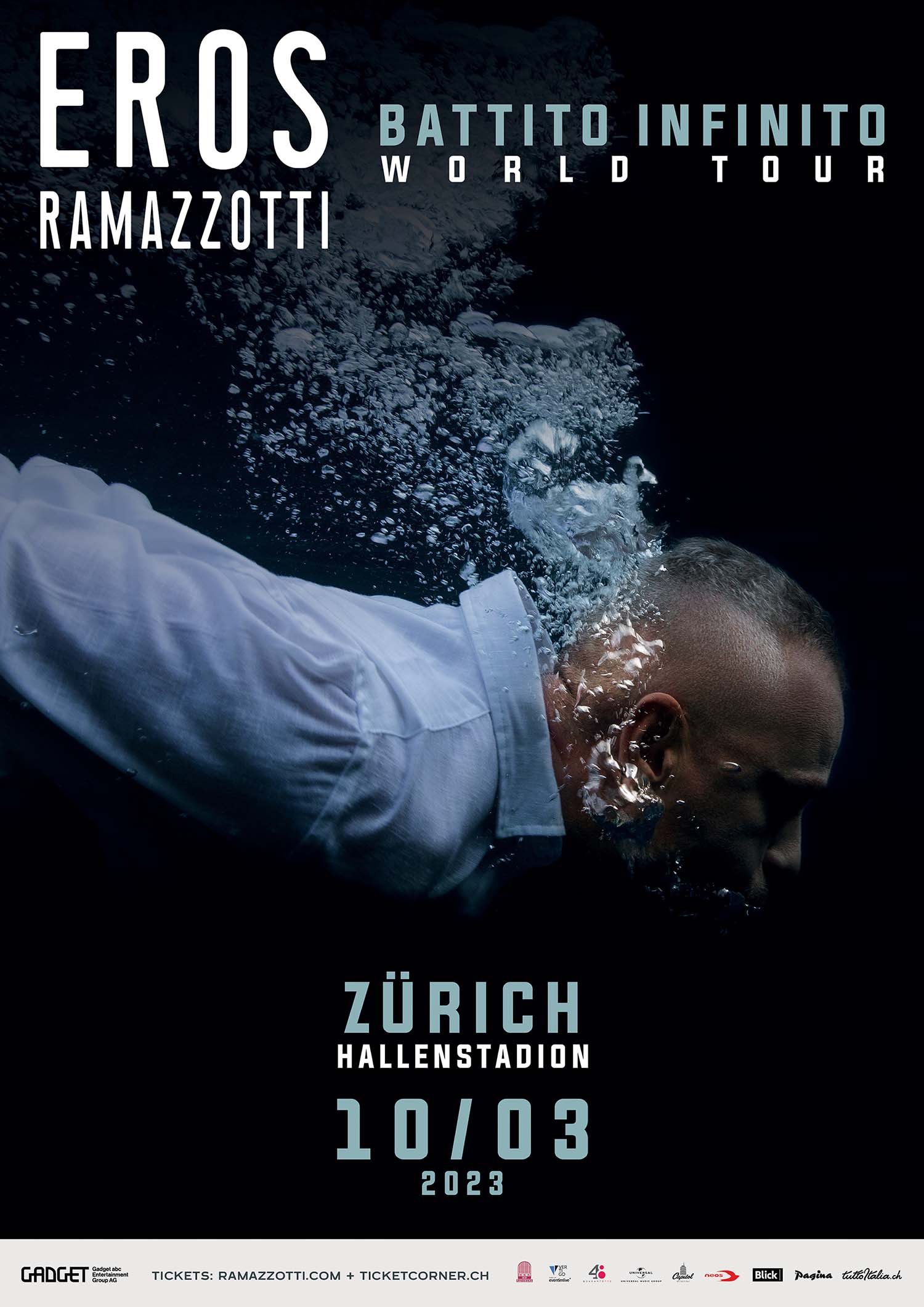 Eros Ramazotti 2023 Tuttoitalia concerto Zurigo Hallenstadion