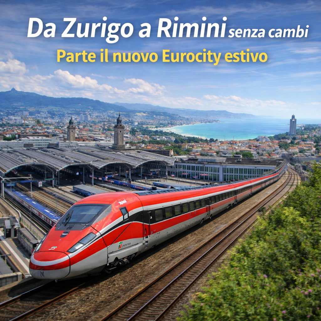 De Zurich à Rimini en train sans changement : le nouvel Eurocity d’été démarre