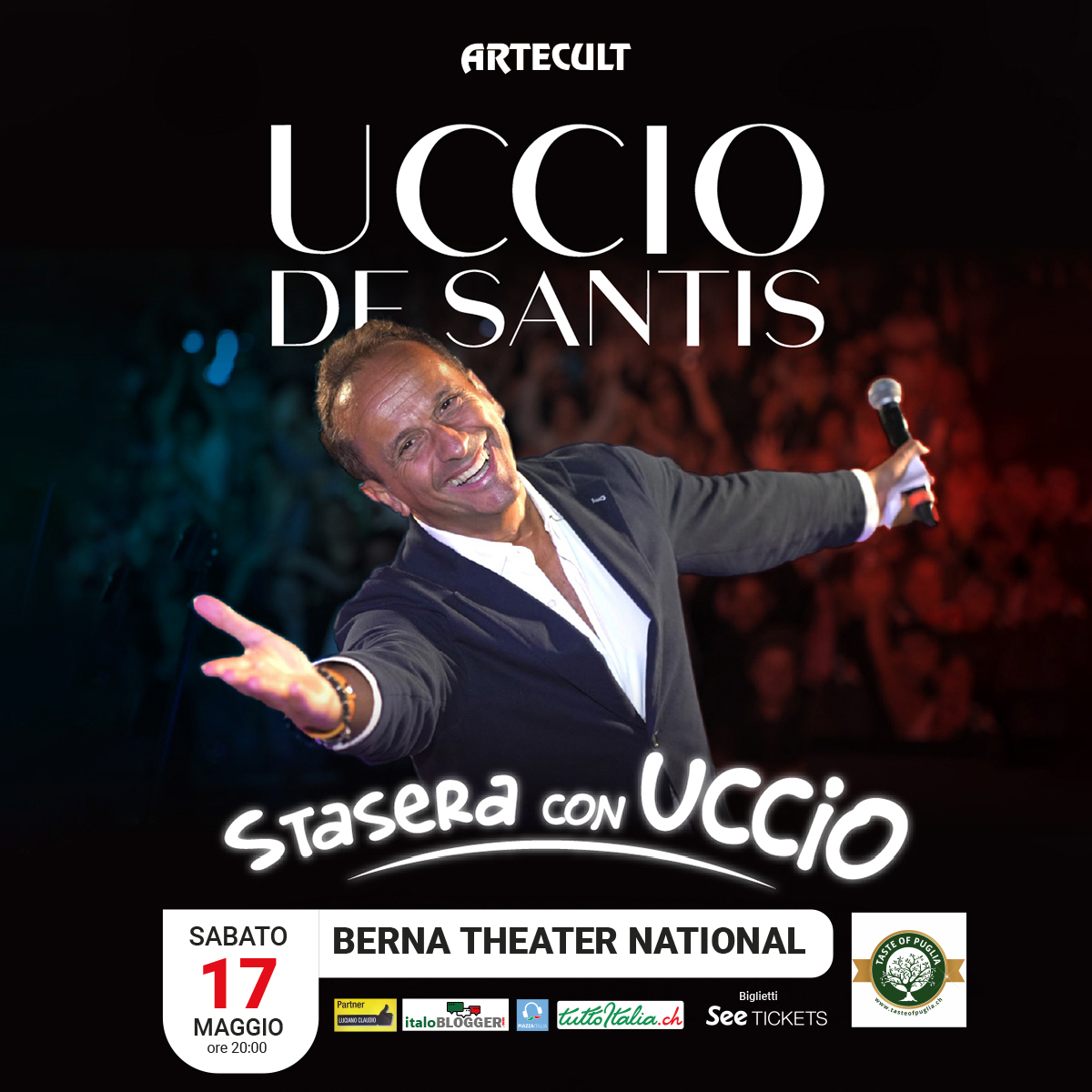 Uccio de Santis Sabato 17.05.2025 ore 20 - Theater National Berna