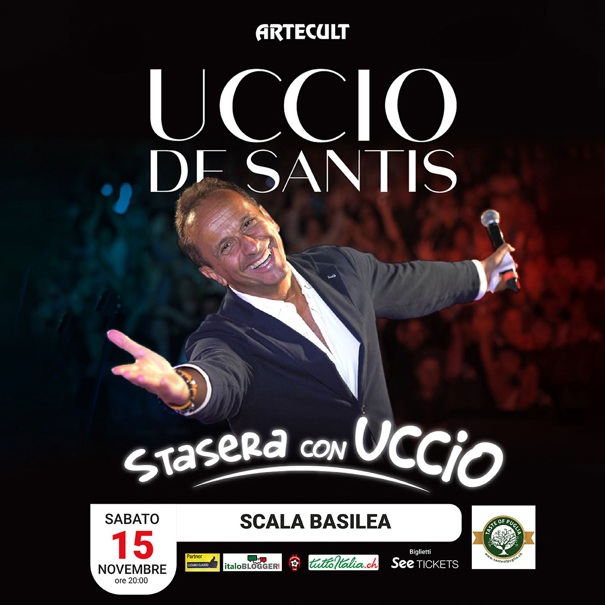 Uccio de Santis Sabato 15 novembre 2025, ore 20 - Scala Basilea
