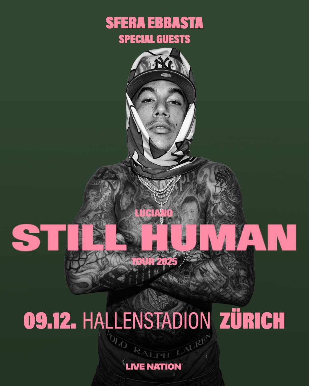 Sfera Ebbasta special guest of German singer Luciano in Zurich, win 2x2 tickets