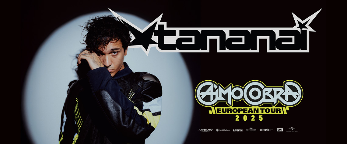 Tananai, der Star der neuen italienischen Generation, zum ersten Mal in der Schweiz mit der „Calmocobra European Tour“