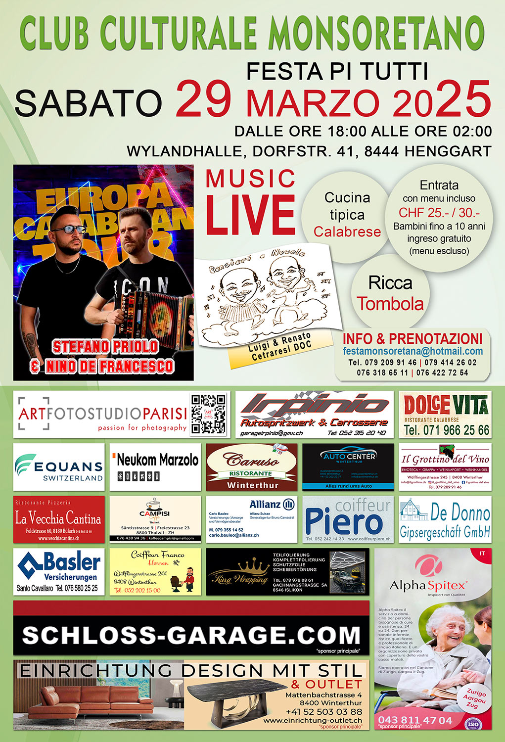 Festa Pi Tutti: an evening of Calabrian culture and tradition in Henggart