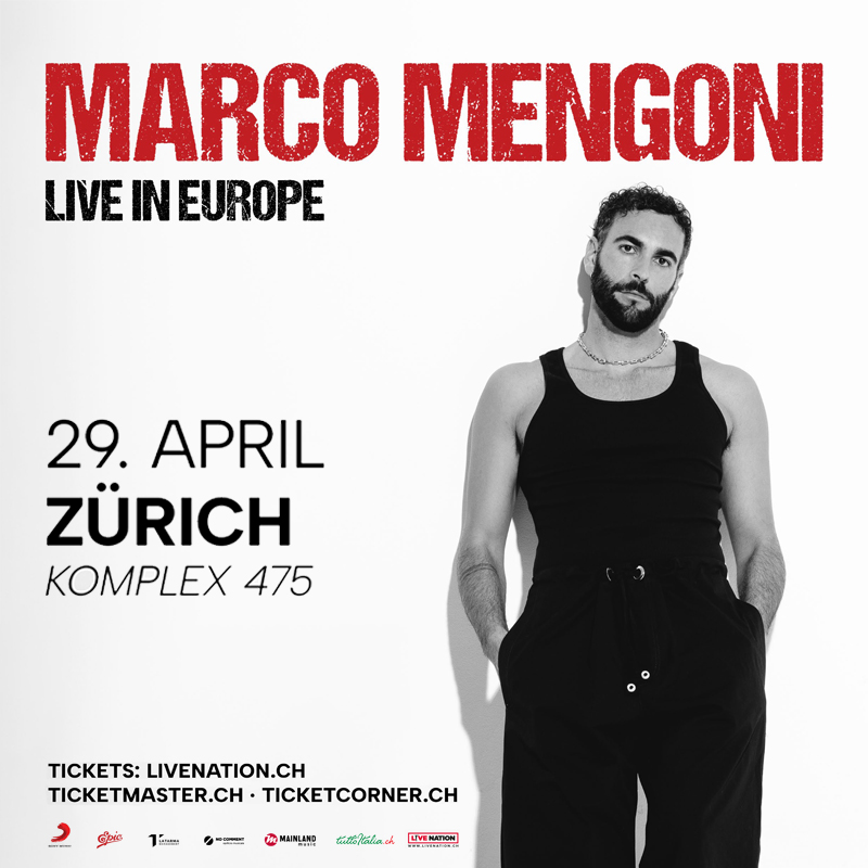Marco Mengoni 29 aprile 2023 Live a Zurigo Tuttoitalia Media Partner