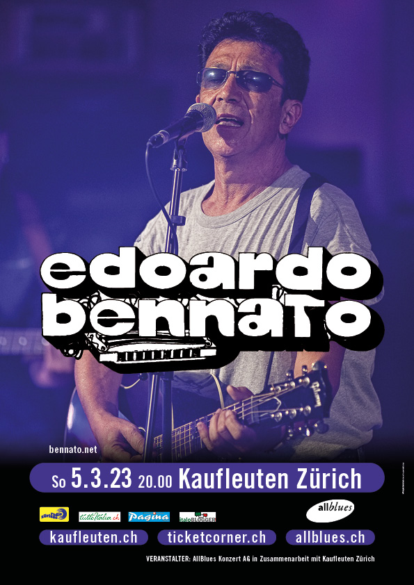 Edoardo Bennato Domenica 5 marzo ore 20:00 Kaufleuten, Zurigo