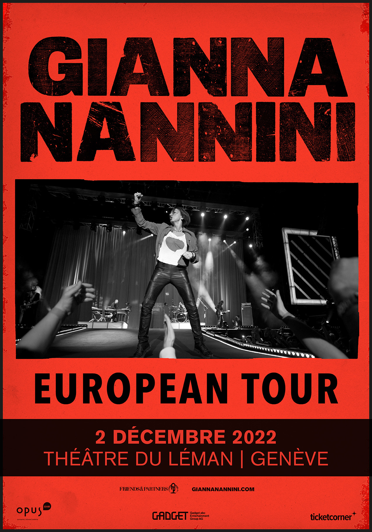 Gianna Nannini European Tour Ginevra Tuttoitalia Media Partner